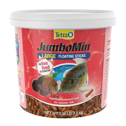 Tetra JumboMin Large Floating Sticks Fish Food for Monster Fish, 3.96 lbs | Daily Live Food Alternative For Large Aggressive Fish, Active Life Formula Supports Healthy Cells, Growth and Digestion - size: 3.96 Pound (Pack of 1)
