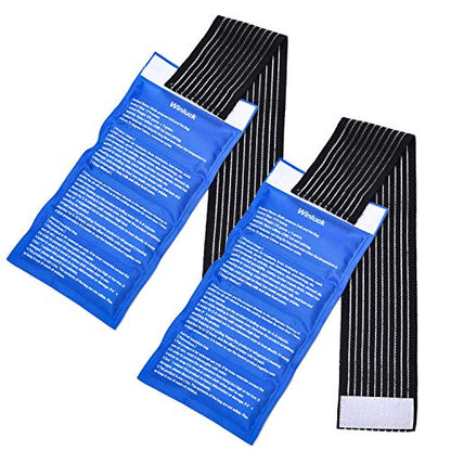 Gel Ice Cold Packs - (2-Piece Set) Soft Reusable Cold/Hot Compress, Provides Alleviate Joint and Muscle Pain. Flexible Therapy from Injuries - Shoulder, Back, Knee, Neck, Ankle & More. - style: 11.93x6.14（2 Pack）