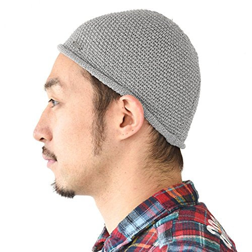 CHARM Muslim Kufi African Cap for Men, Knit Prayer Skull Cap & Handmade Beanie for Men of All Ages - color: Gray