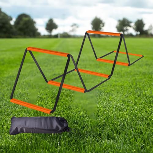 Qianly Agility Ladder, Speed Ladder, Foldable Portable Football Footwork Ladder, Agility Training Equipment for Workout, 6 Grids with Bag