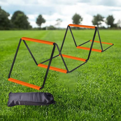 Qianly Agility Ladder, Speed Ladder, Foldable Portable Football Footwork Ladder, Agility Training Equipment for Workout, 6 Grids with Bag