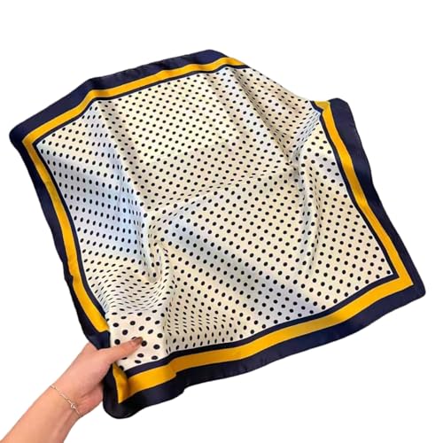 Square Silk Scarf Women Shawl Headbands Small Soft Neckkerchief Cat Print Bandana Satin Hijab Scarves - color: 13