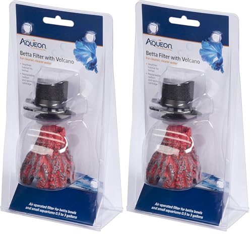 Aqueon Betta Filters Volcano One Size (Pack of 2) - size: One Size (Pack of 2)