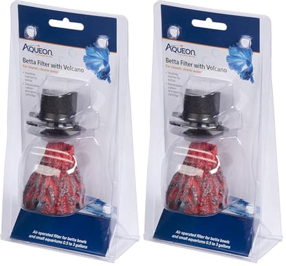 Aqueon Betta Filters Volcano One Size (Pack of 2) - size: One Size (Pack of 2)