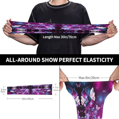 Arm Sleeves Outdoor Garden Sports Cooling Sun Sleeve for Women Men Farm - color: Purple Butterfly