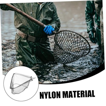 TOYANDONA Lightweight Folding Fishing Catch Net Replacement Head Stainless Steel Solid Mesh with Strong Tensile Strength Fast Water Drainage for Catch and Release Anglers Compact Detachable