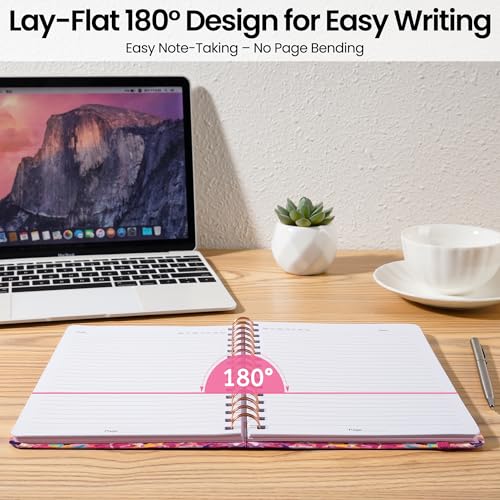 CICPAP Lined Spiral Journal Notebook, A5 College Ruled Notebook for Journaling, Note-Taking, and Daily Planning, Durable Hardcover with an Elegant Design, Paint - color: K-Paint