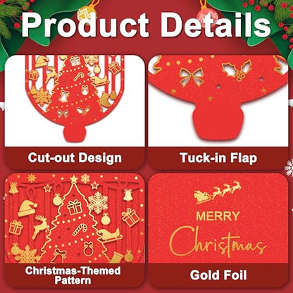 12PCS Christmas Gift Envelopes for Cash – Elegant Gold Foil Money Holders for Xmas, Birthday, Holidays, and New Year