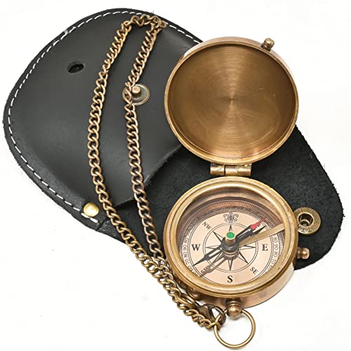 Engraved Personalized Inscription Antique Brass Compass Engraved with Leather Case Son Mom Children Gift Baptism Birthday Easter Decor - style: Not All Those.....