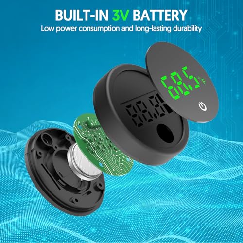 QZQ Fish Tank Thermometer Aquarium Thermometer Wireless Touch Stick Digital Aquarium Thermometer LED Display ±1°F for Monitoring The Fish Tank Aquarium Temperature Accessories (2 Pack Black) - color: Black 2Pack