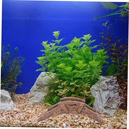Totority 2pcs Fish Tank Bridge Decoration Aquarium Adornments Realistic Underwater Landscape for Shrimp Turtles Fish Easy to Maintain Stability