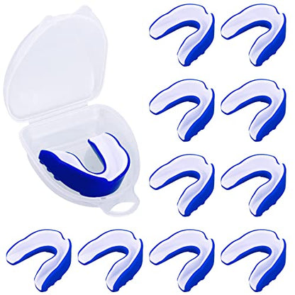 Sport Mouth Guards Gum Teeth Armor Game Guard for Boxing Basketball Football Hockey Karate Basketball Rugby Match - color: Blue, White
