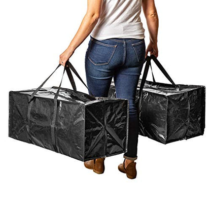 BAG-THAT! 10 Moving Bags Heavy Duty Extra Large Stronger Handles Wrap Storage Totes Zippered Reusable Packing Bags Moving Supplies Storage Boxes Storage totes Moving Boxes Packing Supplies Packing Box
