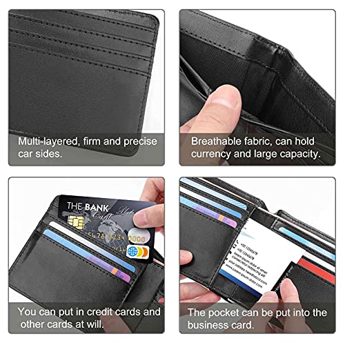 Mandala Moon Bifold Wallet 4.6x3.7 Inch,Slim Compact Folding Wallet with Card Slots And Cash Pocket Lightweight Wallet for Everyday Carry Travel Business - color: Mandala Moon