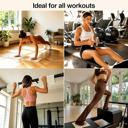 Pilates Non Slip Mat Hand Workout Pads Foldable Grips Gloves | For Yoga, Pull Ups, Gym