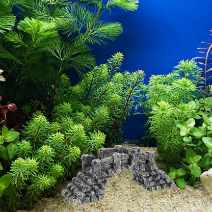 HANABASS Resin Arch Bridge Fish Tank Decoration Miniature Aquarium Bridge Ornament for Aquascaping Fish Tank Landscaping Turtle Basking Platform