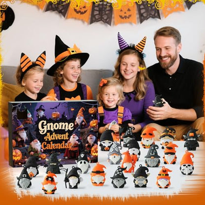 Gnome Advent Calendar 2026 Halloween,24 Day Halloween Countdown Calendar with 24 Collectible Gnome Gifts for Kids Boys Girls Toddlers Boo Basket Stuffers - color: Multi Gnome