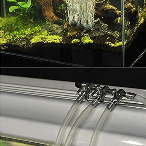 Aquarium Fish Tank 10-Way Air Pump Control Valve Manifold Taps Silver Tone