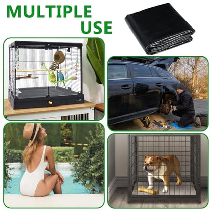 Large Bird Cage Mat, 31 × 39 Inch Waterproof Felt Pad Absorbent Under Cage Mat for Dog Crates Bird Cages Reptile Aquariums with Non Slip Backing Protector for Hard Flooring Surfaces - size: 31x39 Inch