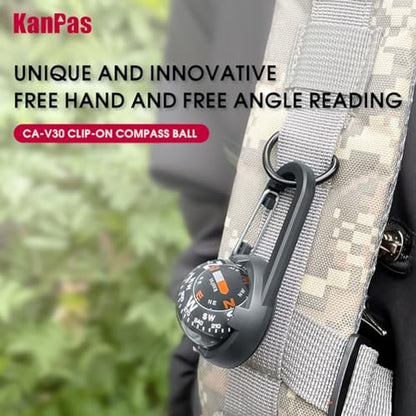 KanPas EDC 핸즈프리 및 무료 각도 판독을 위한 볼 나침반 - color: CAV-30