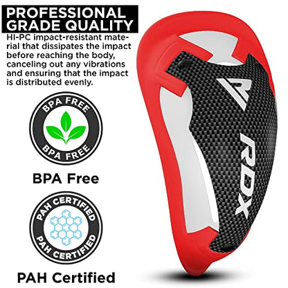 RDX Groin Cup for MMA, Boxing, Training and Muay Thai, Protector Shield with Tri Ventilated Holes for Air Flow Used for Men Kickboxing, BJJ, Karate, Martial Arts, Taekwondo, BJJ, Sparring