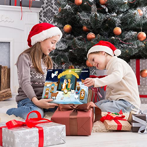 Nativity Advent Calendar 2025 Nativity Set for Kids Christmas Advent Calendar for Kids Boys Girls Teens Toddler Children Christian Religious Advent Calendar Gifts Toy