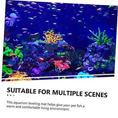 balacoo 3pcs Aquarium Mat Thickened Nonslip Pad for Fish Tanks Durable Bottom Mat for Leveling and Protection Versatile Aquarium Accessory Easy to Cut