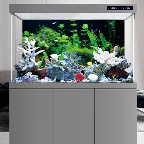 AWERT 30x12 inches River Bed & Lake Fish Tank Background Seagrass Aquarium Background Aquarium Background Vinyl Background - size: 30x12in/75x30cm
