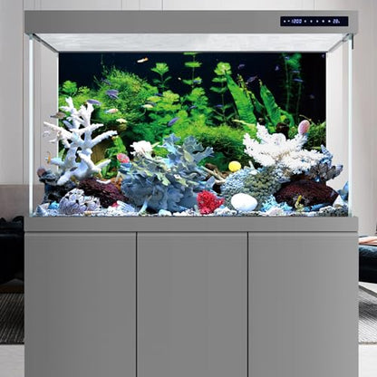 AWERT 72x16 inches River Bed & Lake Fish Tank Background Seagrass Aquarium Background Aquarium Background Vinyl Background - size: 72x16in/180x40cm