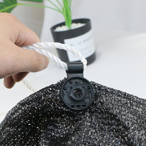 FOMIYES 30pcs Agricultural Greenhouse Clips Mesh Buckle Sunshade Clamp for Garden Mesh Fixing, Outdoor Plastic Hoop Net Fastener, round Square Shape