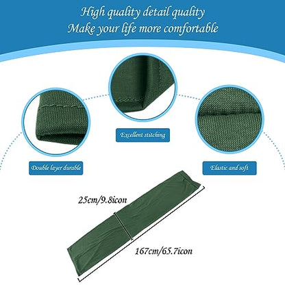 Turban Head Wrap Scarf,African Women' Soft Long Scarf Shawl Hair Bohemian Headwrap Stretch Headband Tie - color: Dark Green