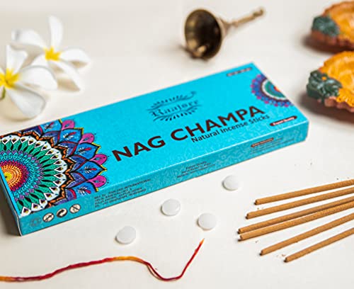 Raajsee Nag Champa Incense Sticks 100 Gm Pack-100% Pure Organic Natural Hand Rolled Free from Chemicals-for Church,Aroma Therapy,Relaxation,Meditation & Sensual Therapy - color: Nag Champa