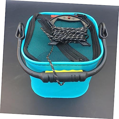Eva Live Fish Holding Bucket Portable Insulated Fishing Basin Zipper Angling Tackle Accessory