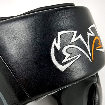 RIVAL Boxing RHG20 Traditional Headgear - Microfiber Inner Lining, Quick and Easy Adjustment, and Dual Density Foam Padding - color: Black/Black, size: Large
