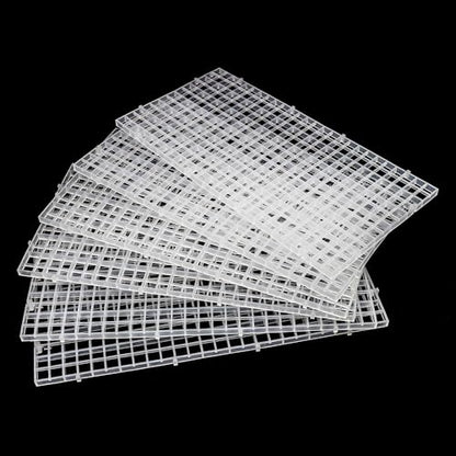 Aquarium Fish Tank Divider Plastic Egg Crate Filter Bottom Tray, S | 6pcs Plastic Grid - size: S 6pcs