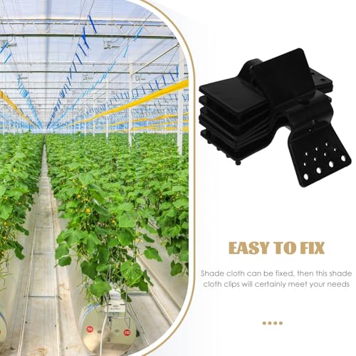 VALICLUD 20pcs Reusable Sunshade Clips Mesh Buckles for Garden Greenhouse Net Fixing, Plastic round Sunshade Clamp Detachable Design for Outdoor Backyard Shade Cloth