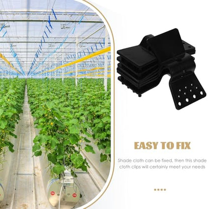 VALICLUD 20pcs Reusable Sunshade Clips Mesh Buckles for Garden Greenhouse Net Fixing, Plastic round Sunshade Clamp Detachable Design for Outdoor Backyard Shade Cloth