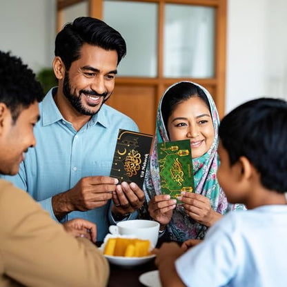JULMELON 24 Pcs Eid Mubarak Envelopes Eid Gifts Cards Holders 6 Styles Ramadan Pocket Envelope for Money Islamic Muslim Ramadan Mubarak Cards for Kids Gifts(6.5 x 3.5 in)