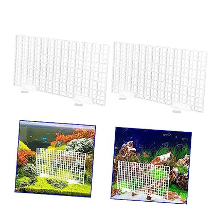1set Aquarium Divider Panel Separator Bottom Grid for Fish Tank Isolation Half Mesh Cups Easy to Install Expandable Fish Divider