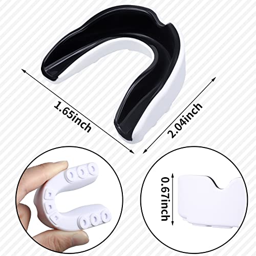 Sport Mouth Guards Gum Teeth Armor Game Guard for Boxing Basketball Football Hockey Karate Basketball Rugby Match - color: Black White Combined