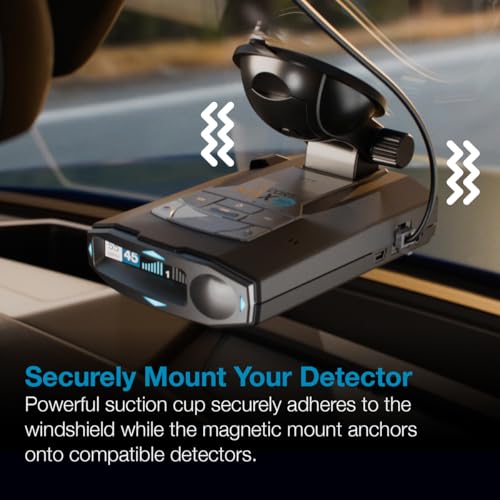 Escort EZ Mag Mount for All Select Cobra Radar Detectors | Magnetic Mount with Suction Cup for Escort Models MAX 360/c MKII, Cobra RAD 700i & more - style: EZ Mag Mount