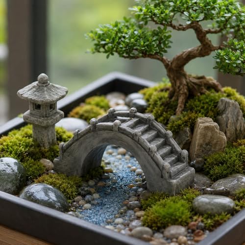 30PCS Miniature Bridge Resin Arch Bridge Model for Aquarium | Detailed Mini Scale Mini Resin Arch Bridge Figurines For Dollhouse Scenes Aquariums Diy Crafts
