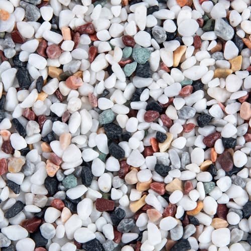 5lb Pea Silica Gravel Decorative Rocks, No Wax Pebbles Ideal for Fish Tank, Vases, Succulents, Home Decor and Garden Landscaping, Countryside Silica Gravel - color: Countryside No Wax