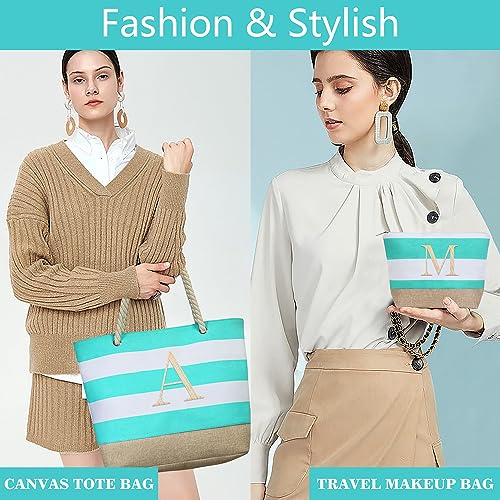 YOOLIFE Beach Bags for Women - Travel Canvas Beach Tote, Pool Waterproof Bag, Travel Essentials, Gifts for Women Birthday - color: Blue, style: D