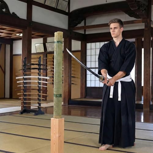 6 Pcs Tameshigiri Tatami Cutting Mats - Pre-Rolled & Pre-Tied Targets, 100% Igusa (Soft Rush) for Katana Sword Practice, Japanese Craftsmanship, 34" x 78"