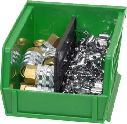 Akro-Mils 30210 AkroBins Plastic Storage Bins, 5"x4"x3", Green, 24-Pack | Space-Saving Stackable Bins for Garage, Pantry, Craft Organization - color: Green