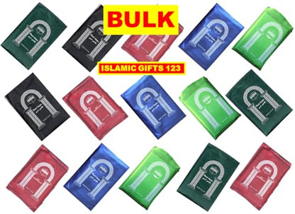 Set 60 Pockets Prayer Rug Mat Travel Portable Gift Outdoor Namaz Muslim Islamic Musallah Foldable Waterproof Slalat Gift Ramadan Islamic Gifts Bulk