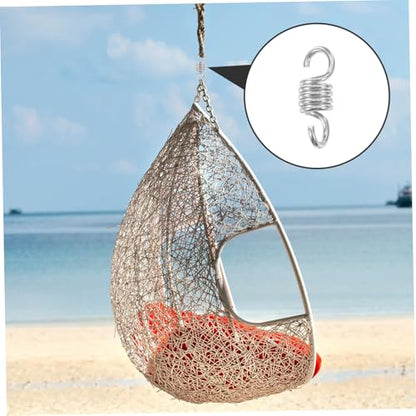 POPETPOP 2pcs Hammock Chair Hanging Spring Kit Galvanized Accessories for Porch Swings Chairs and Patio Swings Easy to Install Supports Heavy Loads Set
