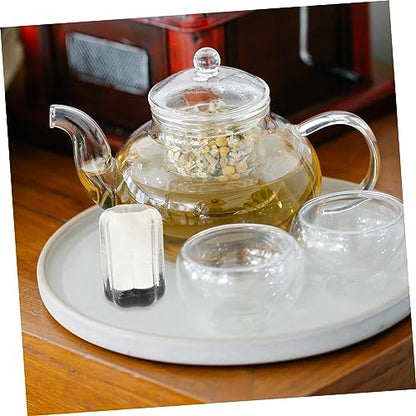 PRETYZOOM Tea Ceremony Lid Rack Glass Bowl Holder for Decorative Teapot Tea Kettle Lid Stand