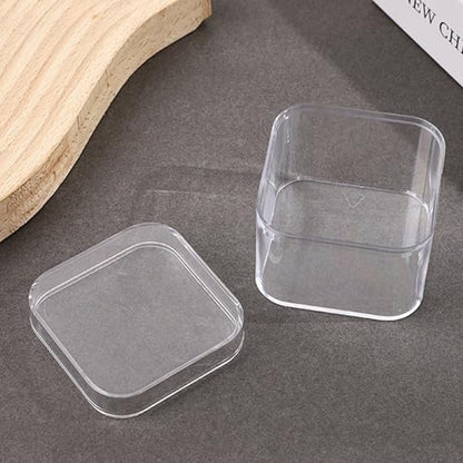 Small Acrylic Box Plastic Square Cube Clear Display Box ith Lid Acrylic Candy Boxes for Birthday Wedding Party Favor - size: 2.2 x 2.2 x 1.9 Inch